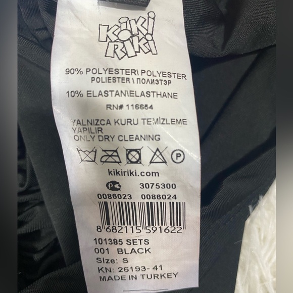 KIKIRIKI Ruched Mesh Mini Skirt Rhinestone Belt Cutout Design Black Size Small - Picture 12 of 12